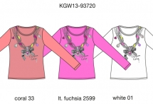 Футболка с длиным рукавом (KGW13-93720). Футболка с длинным рукавом