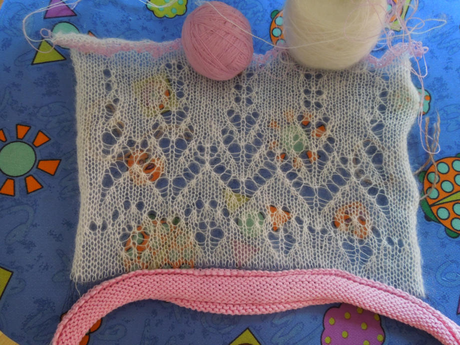 Морозная дымка для жаркого лета. Образец. Вязание