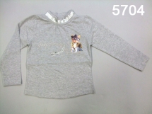 Футболка с длинным рукавом для девочек (W12-5704). Футболка с длинным рукавом