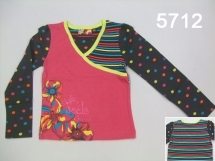 Футболка с длинным рукавом для девочек (W12-5712). Футболка с длинным рукавом