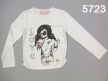 Футболка с длинным рукавом для девочек (W12-5723). Футболка с длинным рукавом