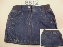 Джинсовая юбка для девочек (W12-8812). Юбка