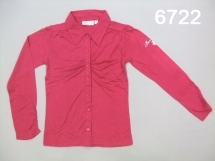 Поло с длинным рукавом для девочек (W12-6722). Поло с длинным рукавом