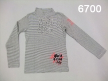 Футболка с длинным рукавом для девочек (W12-6700). Футболка с длинным рукавом