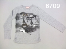 Футболка с длинным рукавом для девочек (W12-6709). Футболка с длинным рукавом