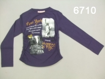 Футболка с длинным рукавом для девочек (W12-6710). Футболка с длинным рукавом