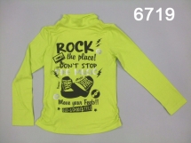 Футболка с длинным рукавом для девочек (W12-6719). Футболка с длинным рукавом