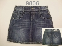 Джинсовая юбка для девочек (W12-9806). Юбка
