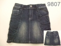 Джинсовая юбка для девочек (W12-9807). Юбка