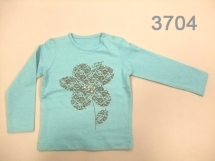 Футболка с длинным рукавом для девочек (W12-3704). Футболка с длинным рукавом