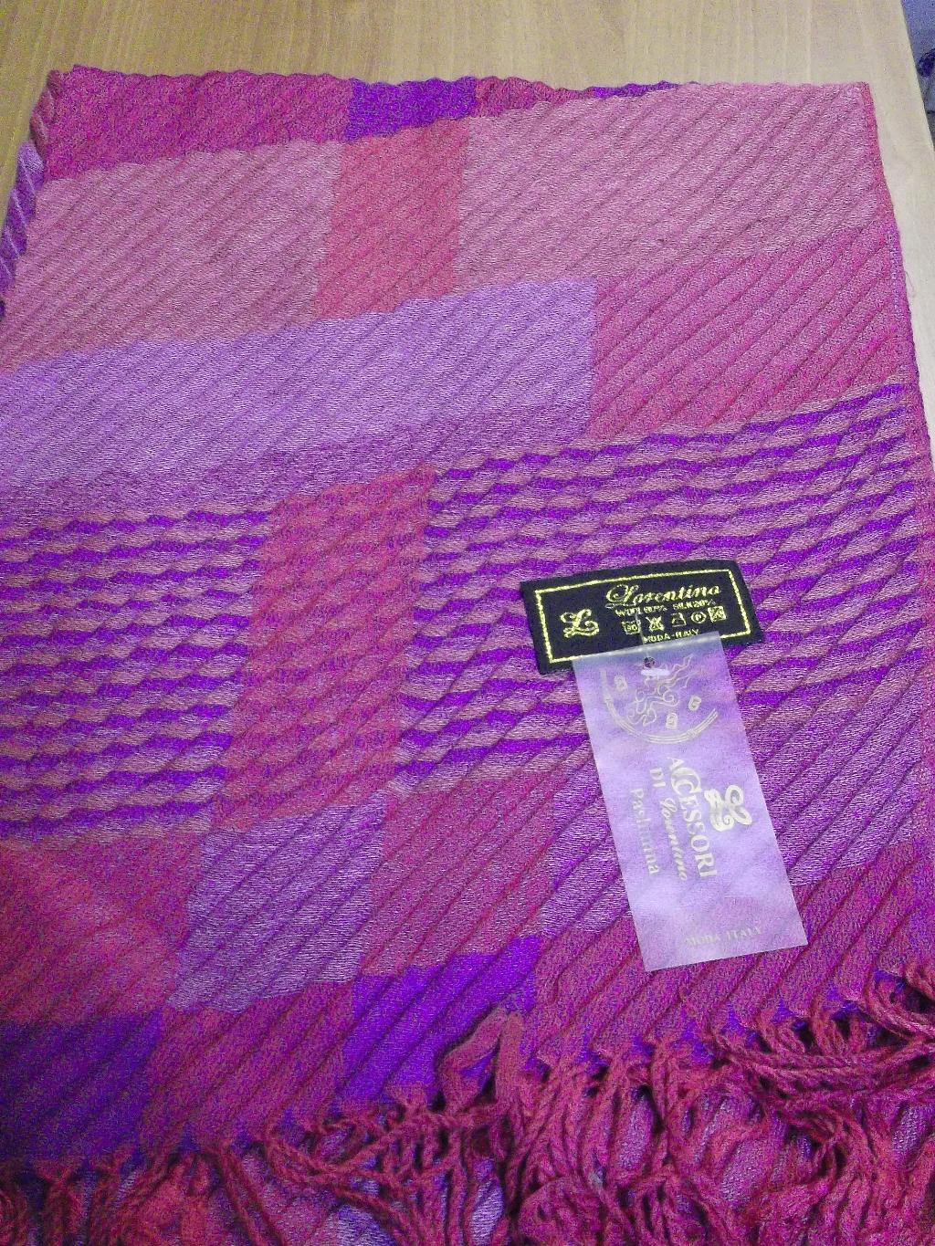 PS 76-фиол. Палантины Лоре'тино(италия) хлопок