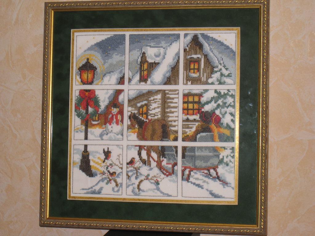 Новогоднее окно. Хобби. Вышивка