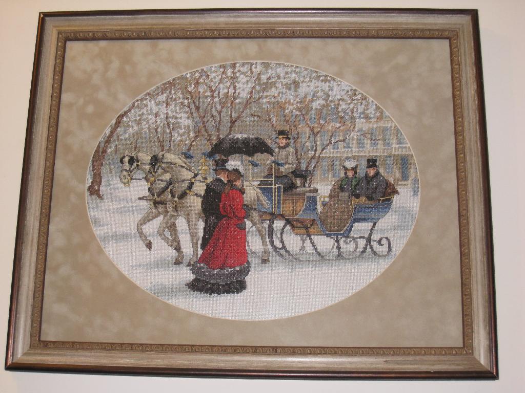 Зимняя прогулка. Хобби. Вышивка