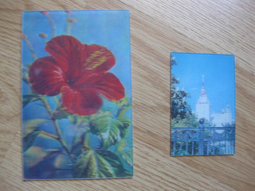 Стереооткрытка и календарь 1977г.. 