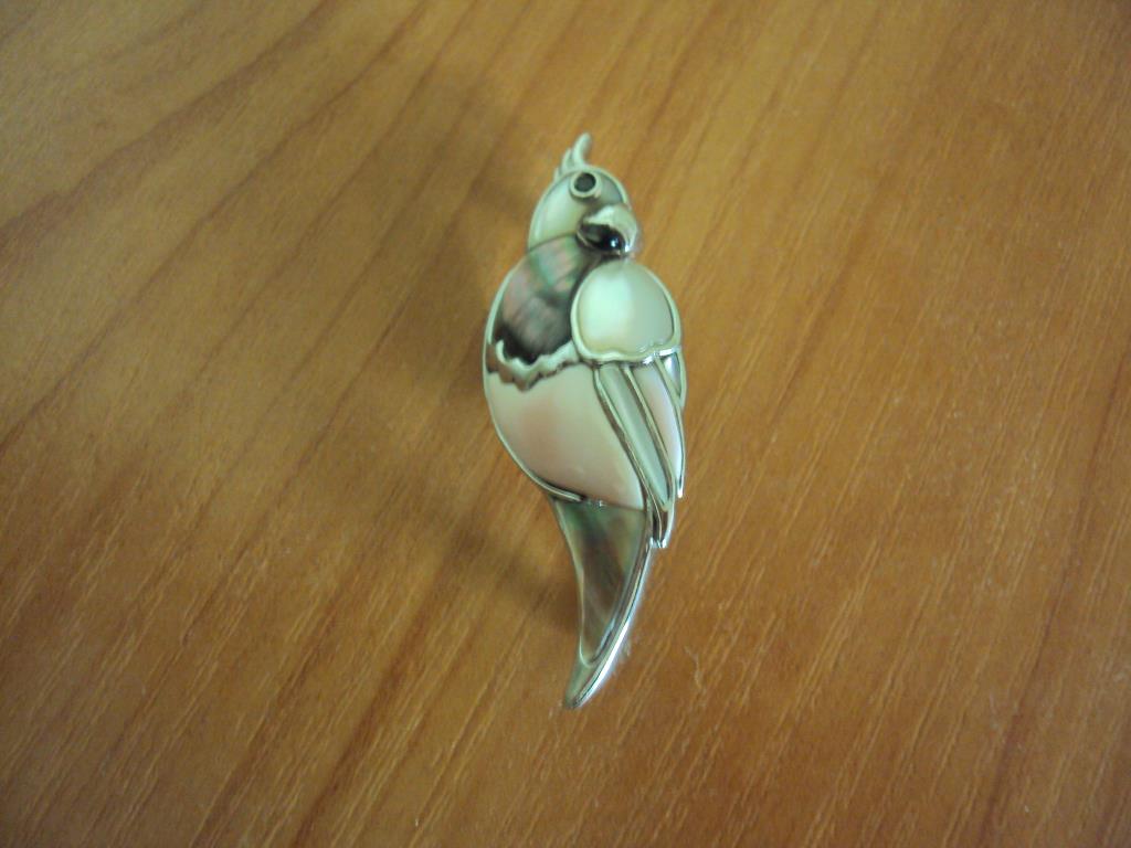 брошка-попугай, 925 проба, 2500р. я-Продано