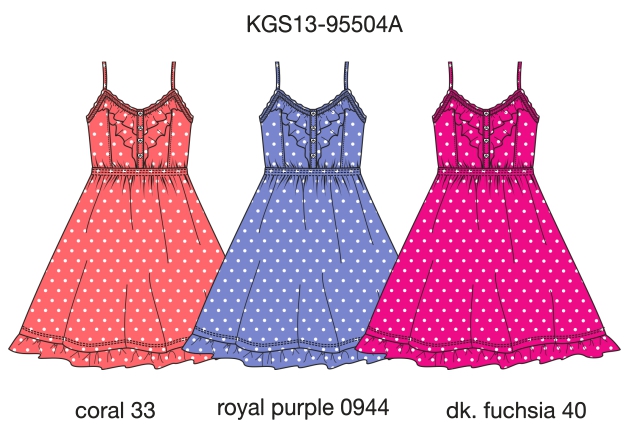 Платье для девочек (KGS13-95504A). Платье