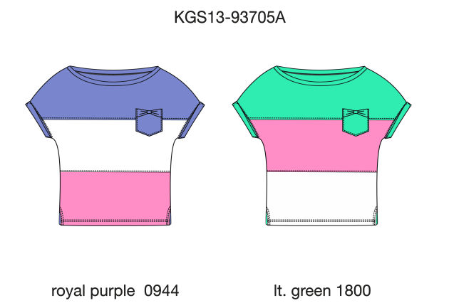 Футболка для девочек (KGS13-93705A). Футболка