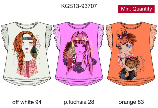 Футболка для девочек (KGS13-93707). Футболка