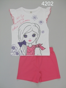 Костюм-двойка для девочек (Z13-4202). Костюм-двойка