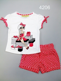 Костюм-двойка для девочек (Z13-4206). Костюм-двойка