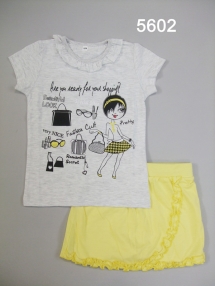 Костюм-двойка для девочек (Z13-5602). Костюм-двойка