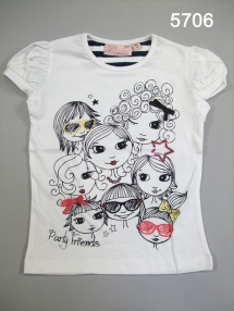 Футболка для девочек (Z13-5706). Футболка