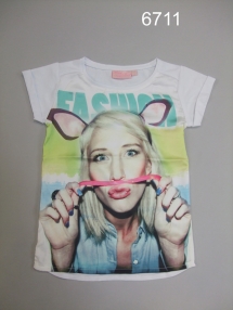 Футболка для девочек (Z13-6711). Футболка
