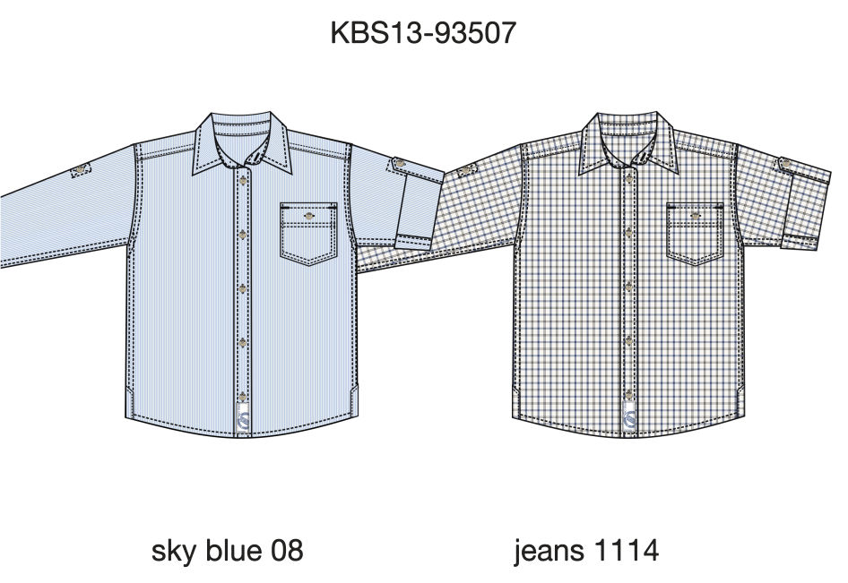 Рубашка с длинным рукавом для мал (KBS13-93507). Рубашка с длинным рукавом