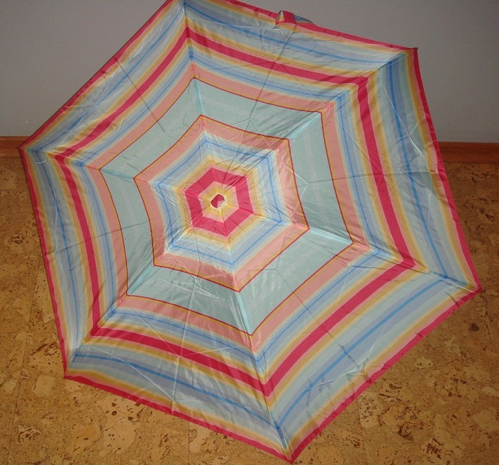 L501 яркие полосочки (голубые-розовые). зонтики пристрой новые