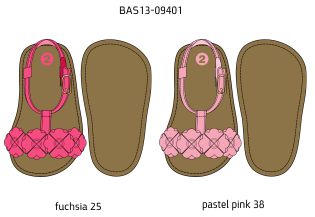 Сланцы для девочек (BAS13-09401). Обувь