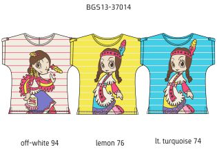 Футболка для девочек (BGS13-37014). Футболка