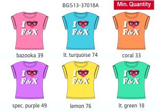 Футболка для девочек (BGS13-37018A). Футболка