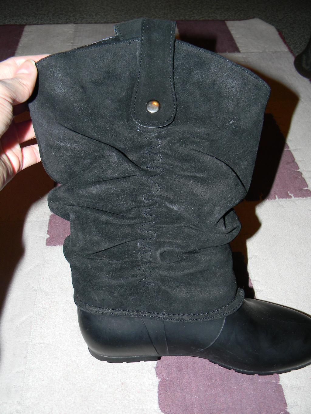 Резиновые сапожки с замшей . Пристрой всяко-разный