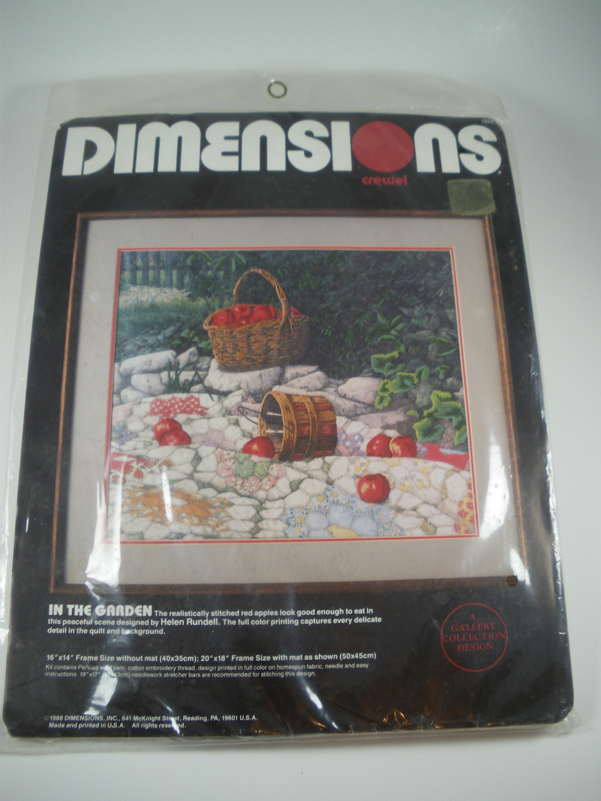 01344 In the Garden. Dimensions