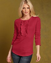 Tommy Hilfiger Top, Long-Sleeve  рXL. Топы, футболки, блузки, рубашки
