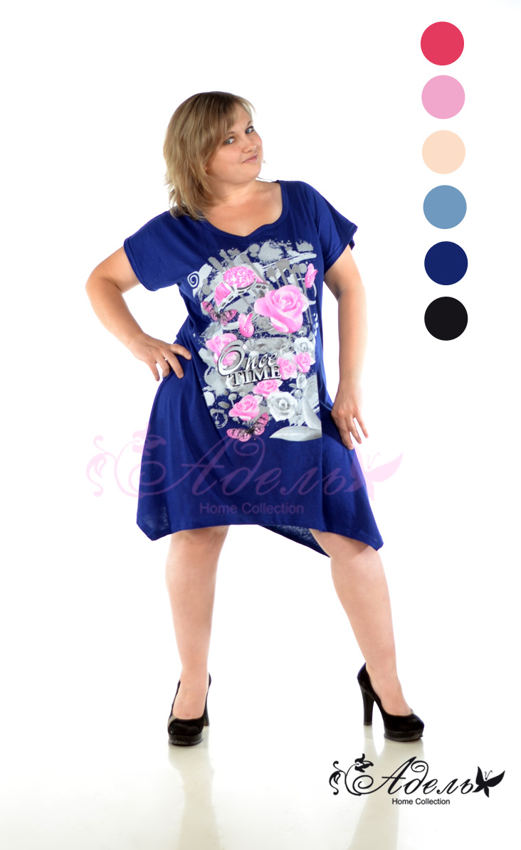 туника роза . адель трикотаж