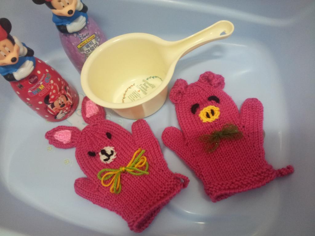 рукавички. Мочалки