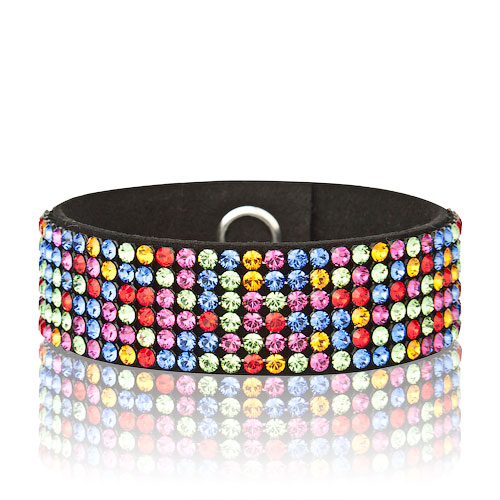 Браслет на замше с кристаллами Сваровски,. ПРИСТРОЮ КРАСОТУ