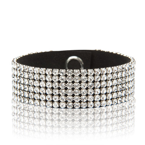 Браслет на замше с кристаллами Сваровски,. ПРИСТРОЮ КРАСОТУ