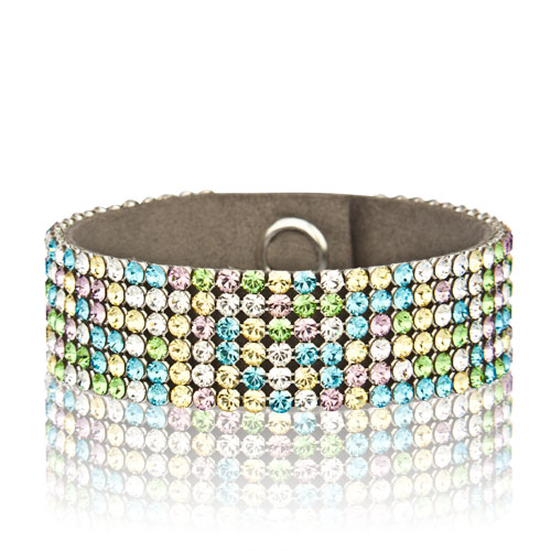 Браслет на замше с кристаллами Сваровски,. ПРИСТРОЮ КРАСОТУ