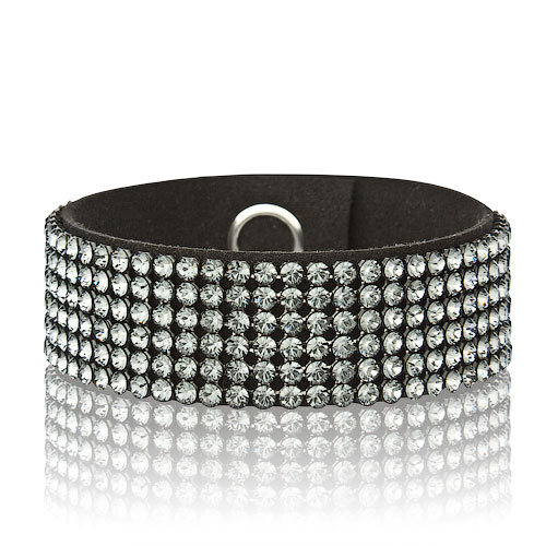 Браслет на замше с кристаллами Сваровски,. ПРИСТРОЮ КРАСОТУ