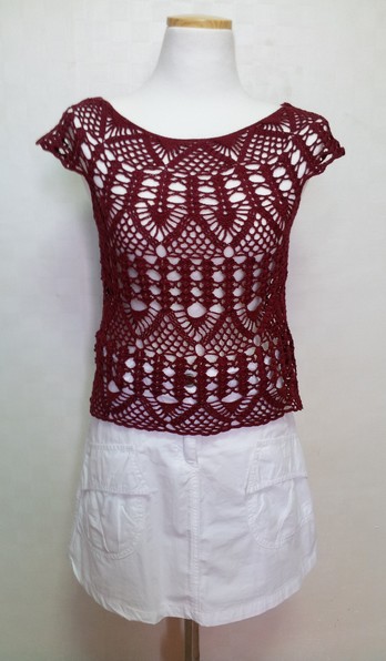 Блуза ажурная. Летняя женская одежда