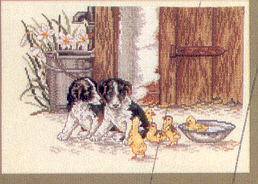 Puppies with ducks. Разное о собаках