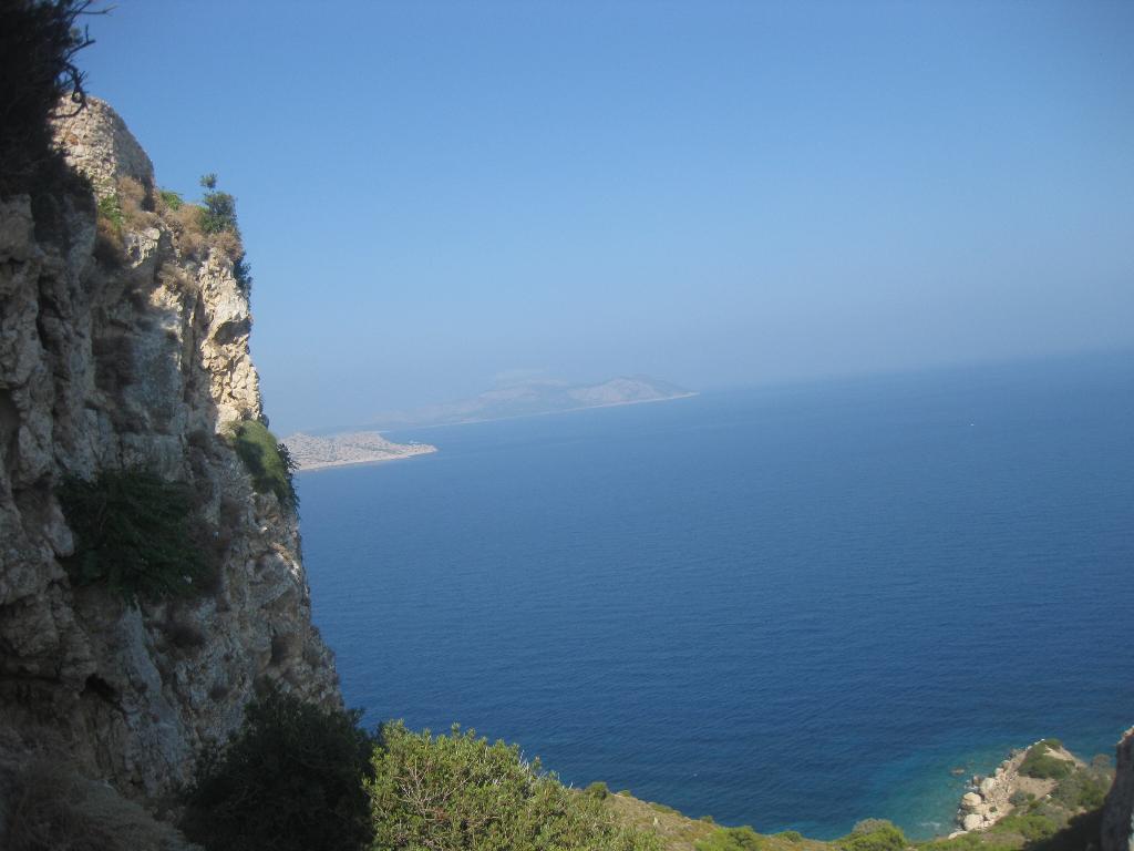 Вид на острова Эгейского моря. Коллаж из путешествий