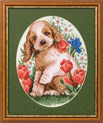 Щенок в тюльпанах. Разное о собаках