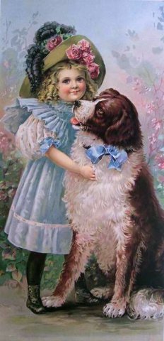 Девочка с собакой от Леврон. Разное о собаках