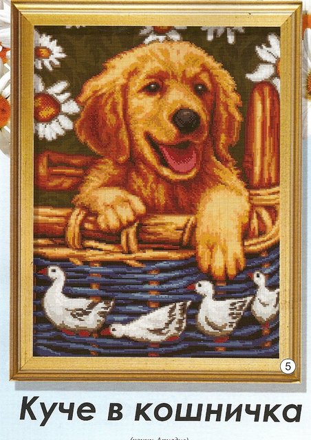 Щенок в корзинке. Разное о собаках