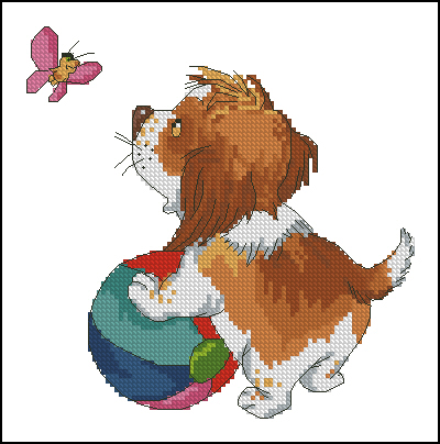 Щенок Антошка с мячиком. Разное о собаках