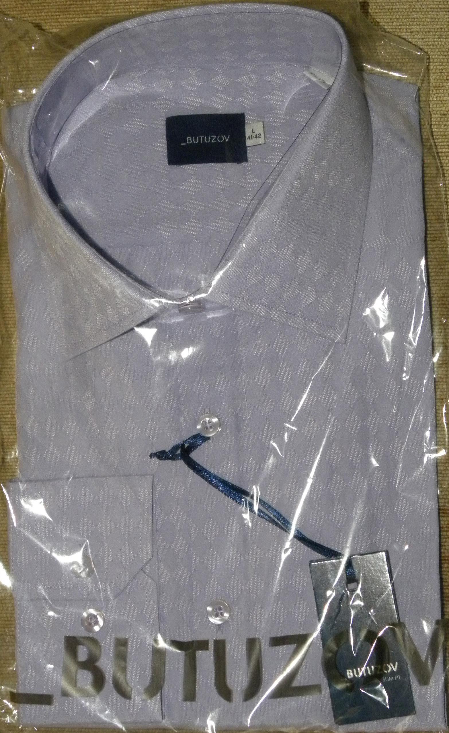 А823, 540 руб. Р-р L(41-42) SLIM FIT, рост 170-176. Рубашки В*U*Т*U*Z*О*V