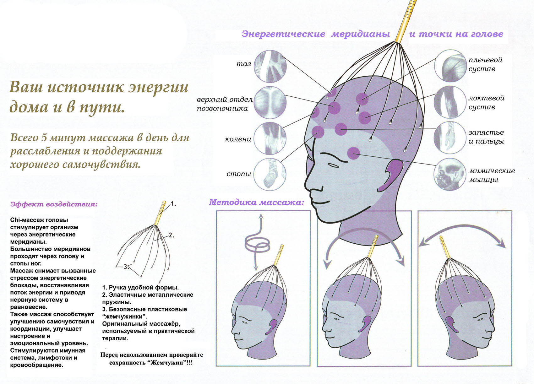 Массаж головы схема